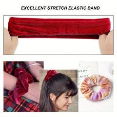 9 Pcs Velvet Scrunchies Hair Elastic Headband Hair Accessories For Girls Women