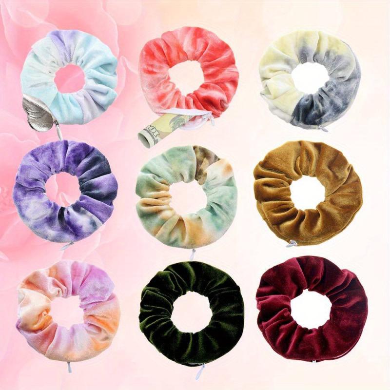 9 Pcs Velvet Scrunchies Hair Elastic Headband Hair Accessories For Girls Women