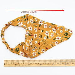 Floral Elastic Hair Scarf Headband Chiffon Print Hair Scarves Kerchief