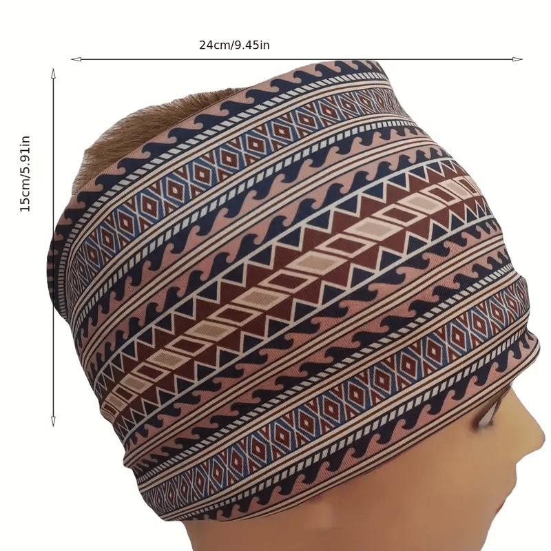 Women's Printing Workout Headband Elastic Sweat absorbing Hairband