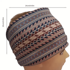 Women's Printing Workout Headband Elastic Sweat absorbing Hairband