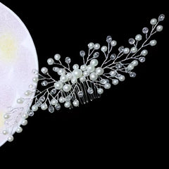 Faux Pearl Hair Comb Back Head Insert Comb Head Jewelry Hair Accessories