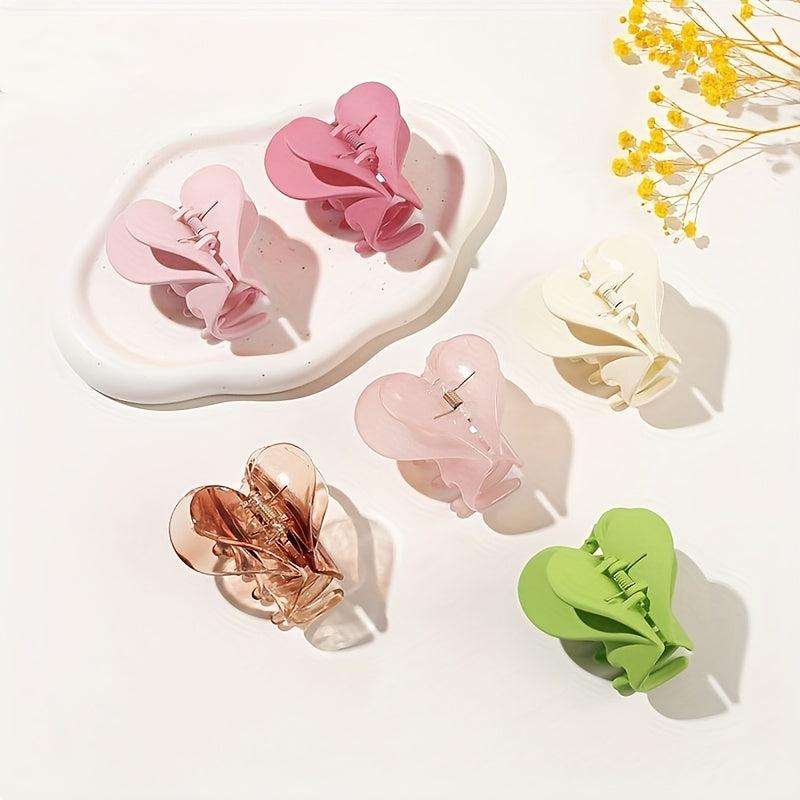 Heart shaped Acrylic Hair Claw Headwear Hair Accessories