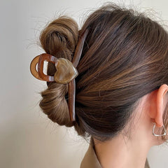 Heart Shape Hair Claw Women Girls Shark Claw Clip Women Headdress