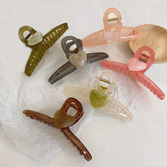 Heart Shape Hair Claw Women Girls Shark Claw Clip Women Headdress