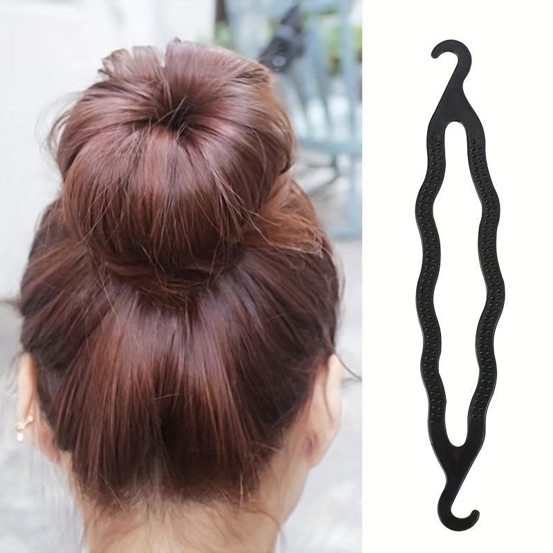 2pcs Plastic Bun Maker Hair Curler Holders Roll Bun Styler Twist Braid Maker