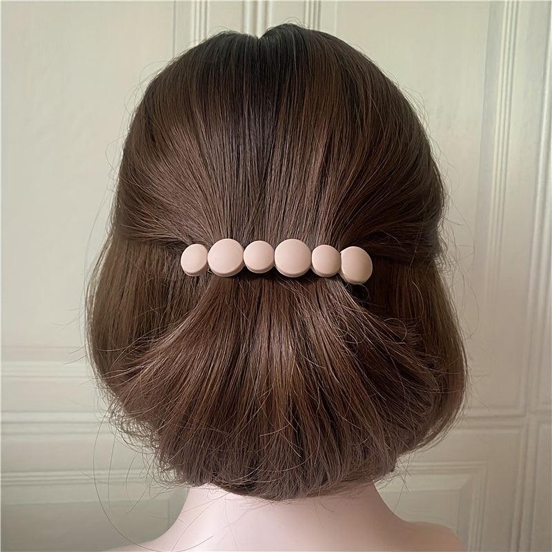 Long Barrette Frosted Style Hair Clip For Back Head Hair