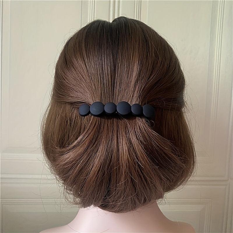 Long Barrette Frosted Style Hair Clip For Back Head Hair