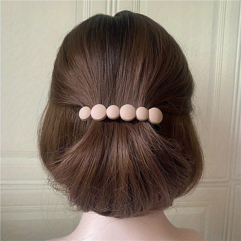 Long Barrette Frosted Style Hair Clip For Back Head Hair