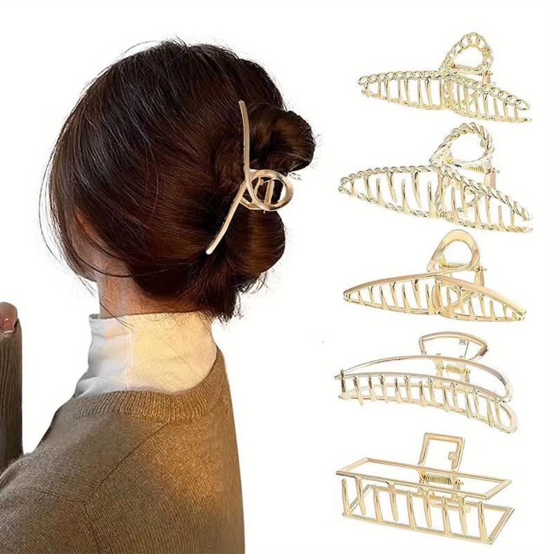 5pcs Metal Hair Claw Shark Claw Ponytail Holder Hair Accessories