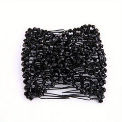 Crystal Beaded Hair Comb For Side Hair Rose Hair Pin Women Hair Comb Pin