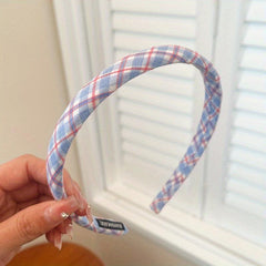 Plaid Fabric Hairband For Women Hair Hoop