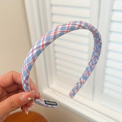 Plaid Fabric Hairband For Women Hair Hoop
