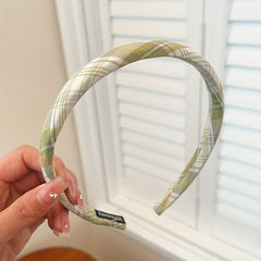 Plaid Fabric Hairband For Women Hair Hoop