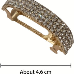4 Pcs Rhinestone Hair Cuff Barrette Ponytail Holder