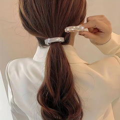 4 Pcs Rhinestone Hair Cuff Barrette Ponytail Holder