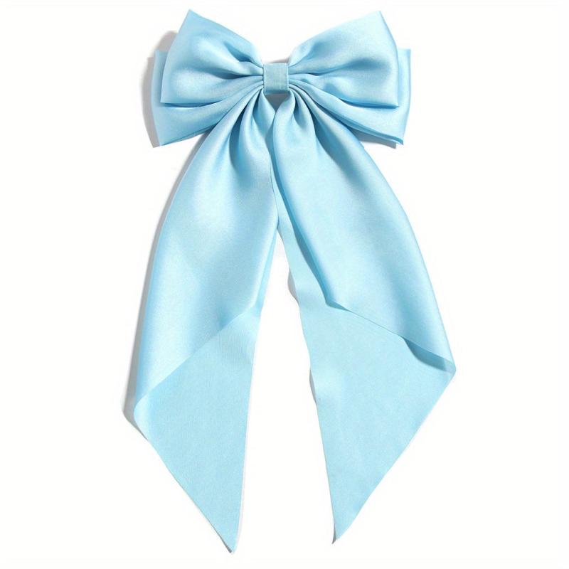 Large Bow Clip Scarf French Barrette Ribbon Hairpin