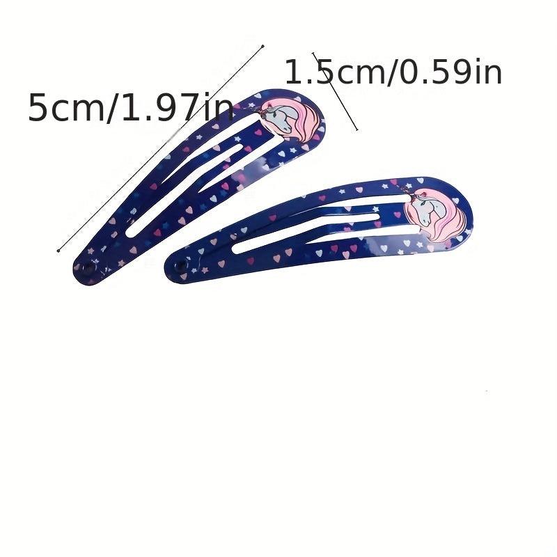 Colorful Strawberry Heart Pattern Hair Clip for Girls
