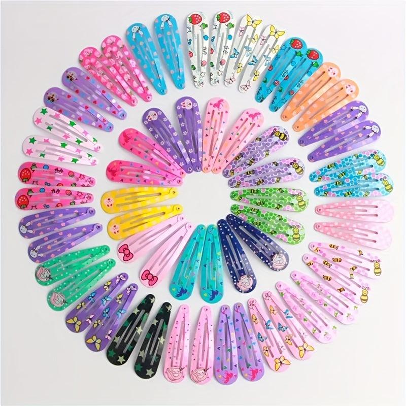 Colorful Strawberry Heart Pattern Hair Clip for Girls