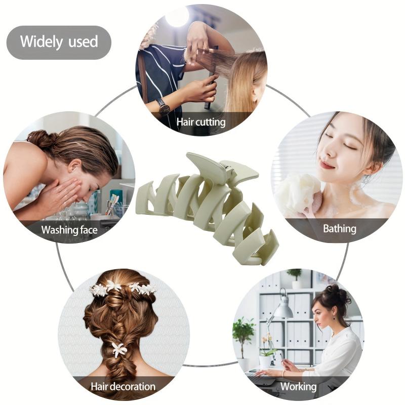 8pcs Creative Hair Claws Strong Clips for Thin and Thick Hair