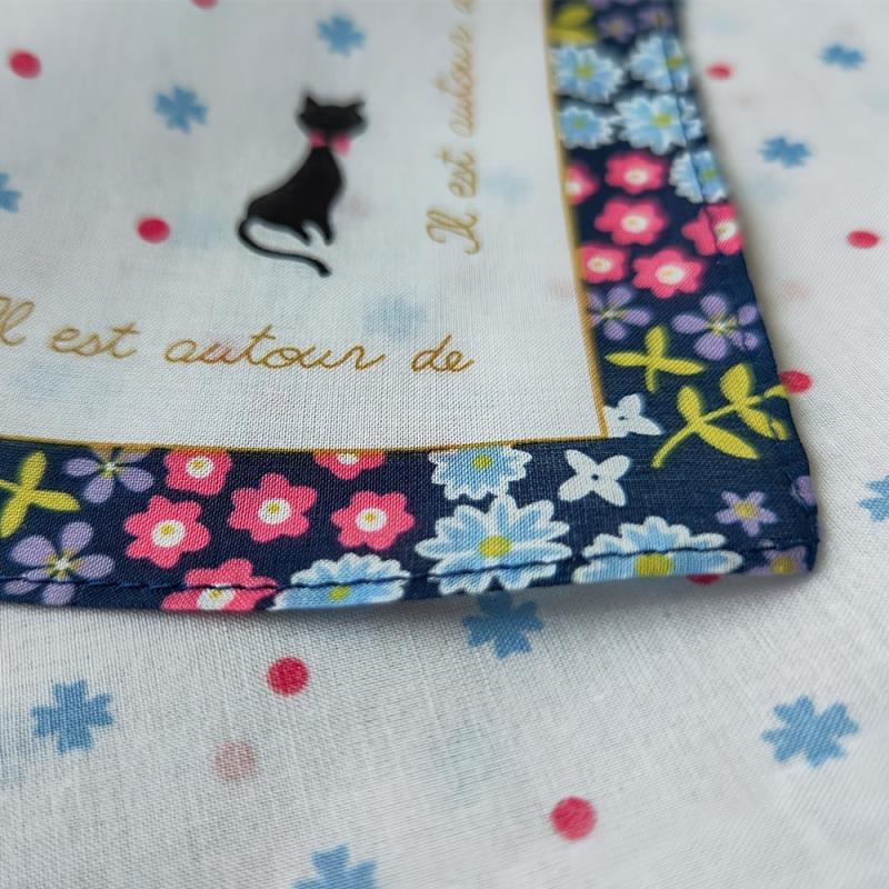 3PCS Women's Printed Handkerchief 60 Counts Colorul Soft Sweat absorbing