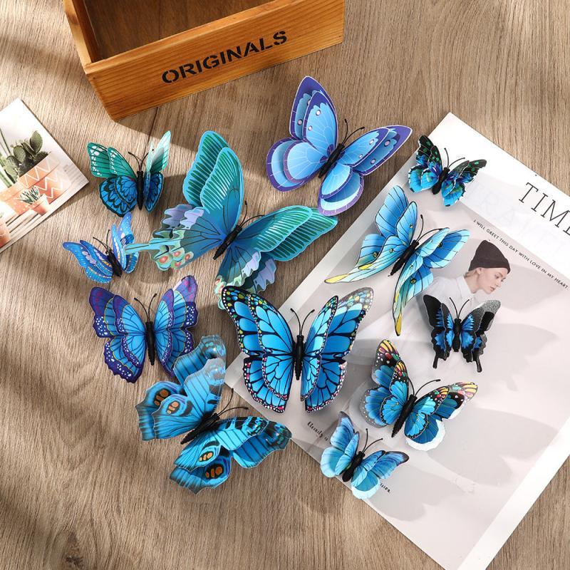 12pcs Butterfly Hair Clip Bride Wedding Headwear Hairpin DIY For Girl Hairclip