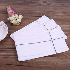 12pcs Striped Handkerchief Plain Casual Hankies Small Square Scarf