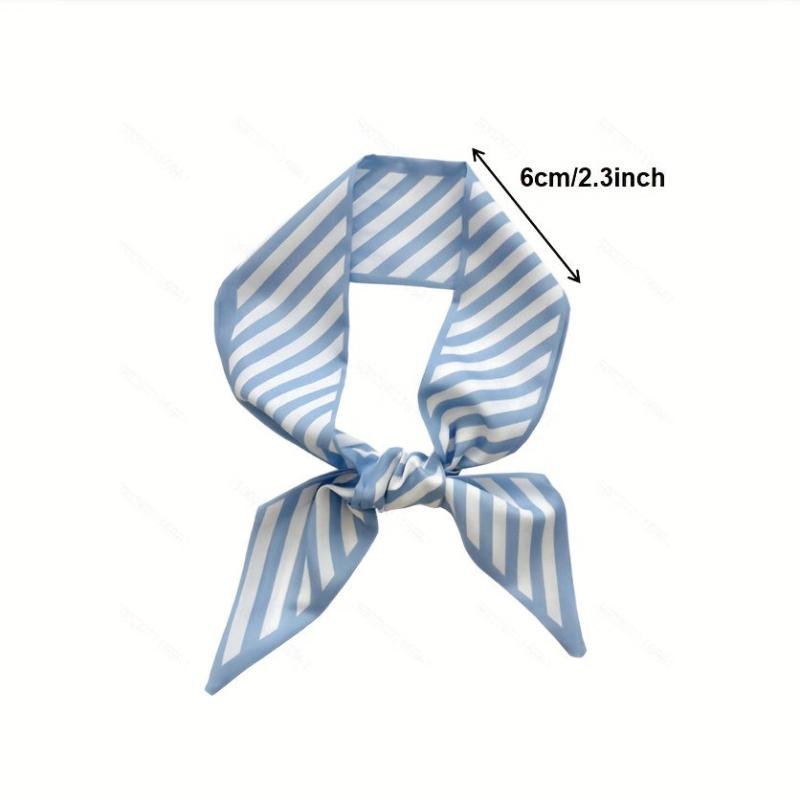 Houndstooth Pattern Hair Scarf Striped Neck Scarf Strawberry Print Headdress