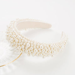 Ivory Pearl Padded Headband Alice Band