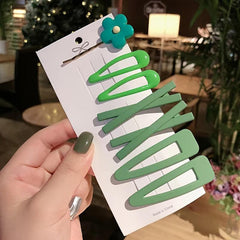 Candy Side Clip Flower Hairpins Barrettes Hair Accessories Set