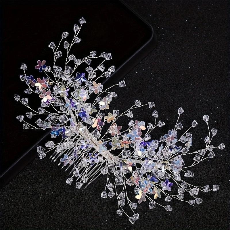 Rhinestone Faux Pearl Hair Comb Wedding Headwear