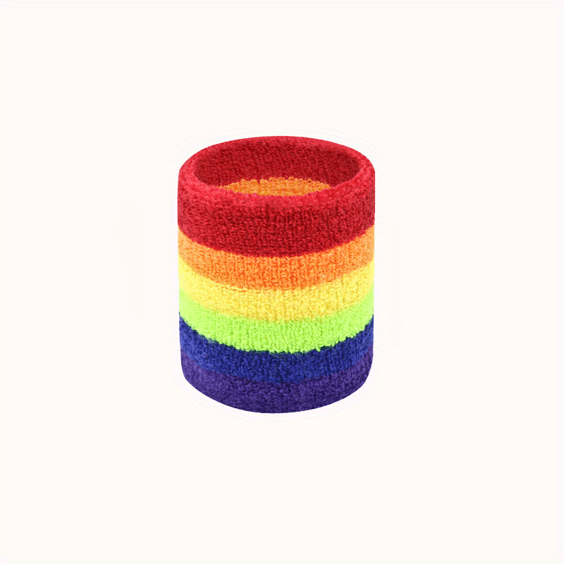 Rainbow Sweat Absorption Headband Stretchy Yoga Fitness Exercise Sweatband