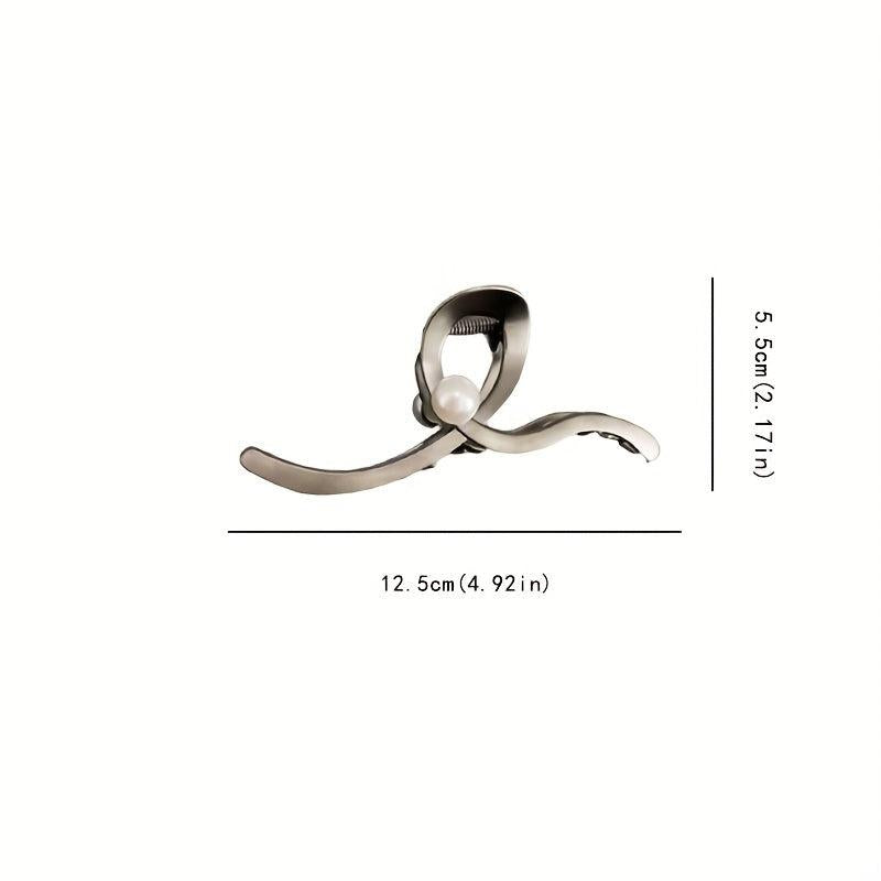 4pcs Faux Pearl Hair Claw Set Hair Accessories For Women