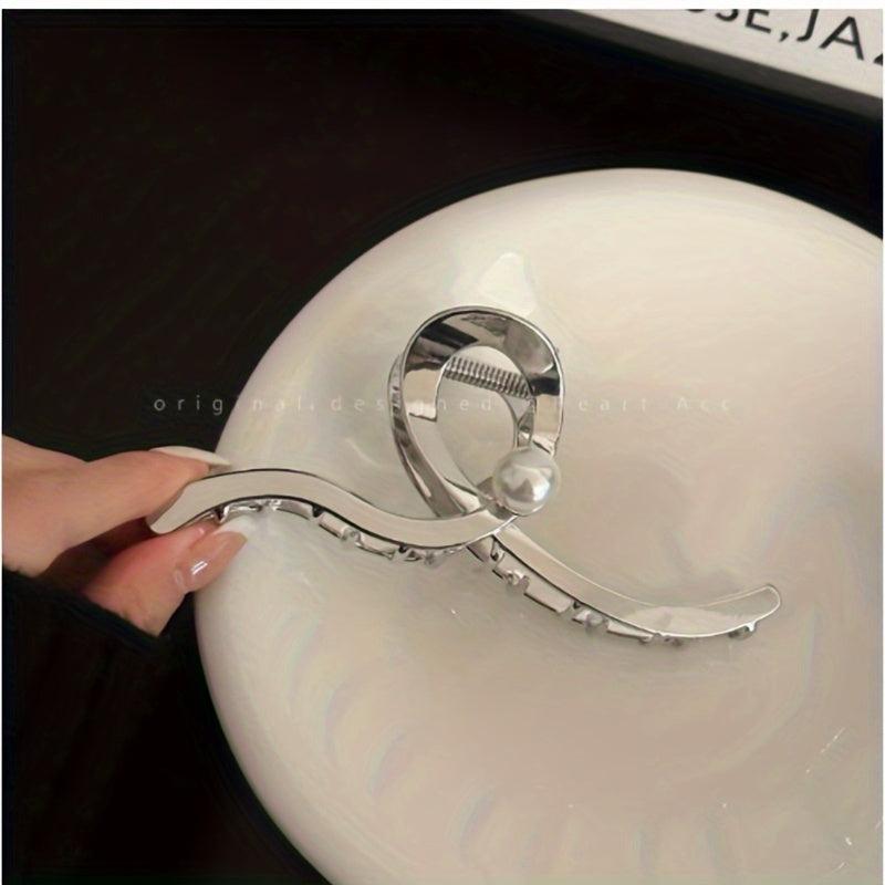 4pcs Faux Pearl Hair Claw Set Hair Accessories For Women