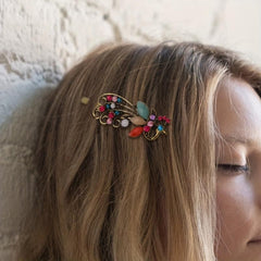 Retro Peacock Hair Clip Rhinestone Bobby Pin Barrette Hair Barrette Hair Slides