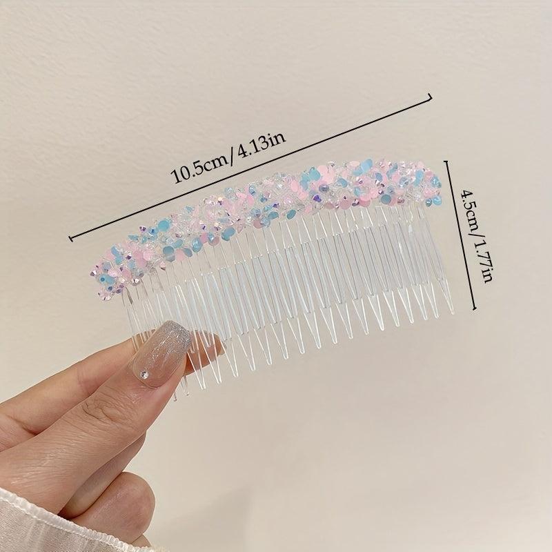 Alloy Rhinestone Hair Comb Faux Pearl Crystal Wedding Bridal Jewelry Accessories