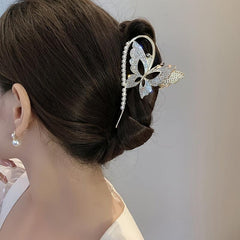Sparkling Butterfly Hair Clip for Thick Hair