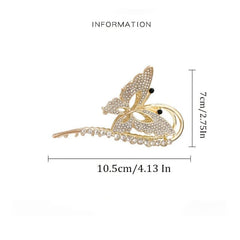 Sparkling Butterfly Hair Clip for Thick Hair