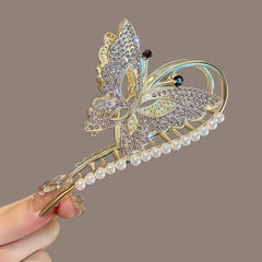 Sparkling Butterfly Hair Clip for Thick Hair