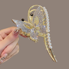 Sparkling Butterfly Hair Clip for Thick Hair