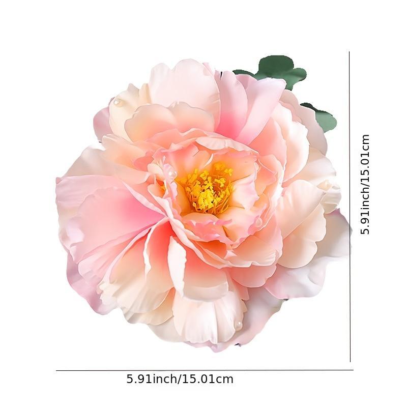 Peony Flower Hair Clips Fabric Artificial Flower Hairpin Assorted