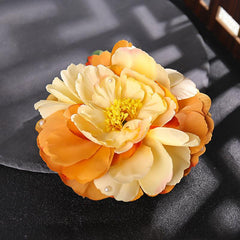 Peony Flower Hair Clips Fabric Artificial Flower Hairpin Assorted
