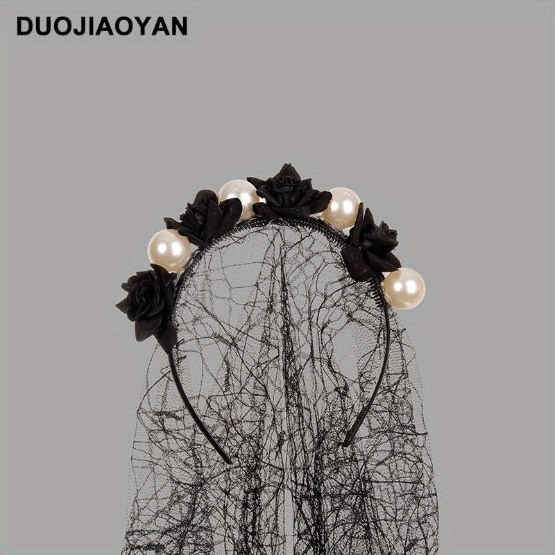 Day Of The Dead Rose Headband Floral Headpiece