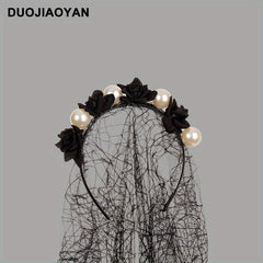 Day Of The Dead Rose Headband Floral Headpiece