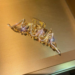 Metal Rhinestone Hair Claw Clip Strong Hold Grip Hair Jaw Clip