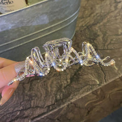 Metal Rhinestone Hair Claw Clip Strong Hold Grip Hair Jaw Clip