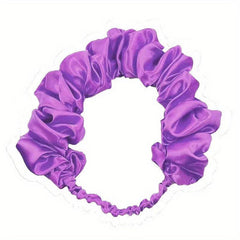 Ruched Ruffled Headband Stretchy Hair Band Solid Headdress Wide Hair Accessories