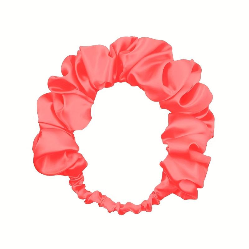 Ruched Ruffled Headband Stretchy Hair Band Solid Headdress Wide Hair Accessories