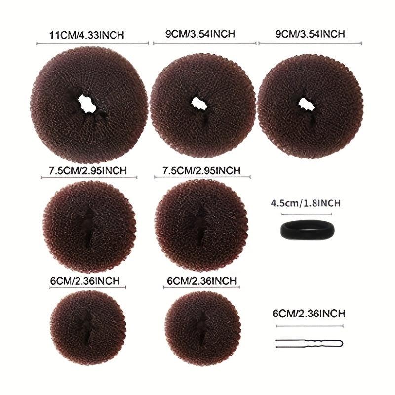 Hair Bun Maker Kit Donut Shaper Bun Maker 5 Sizes Hair Bands Clips