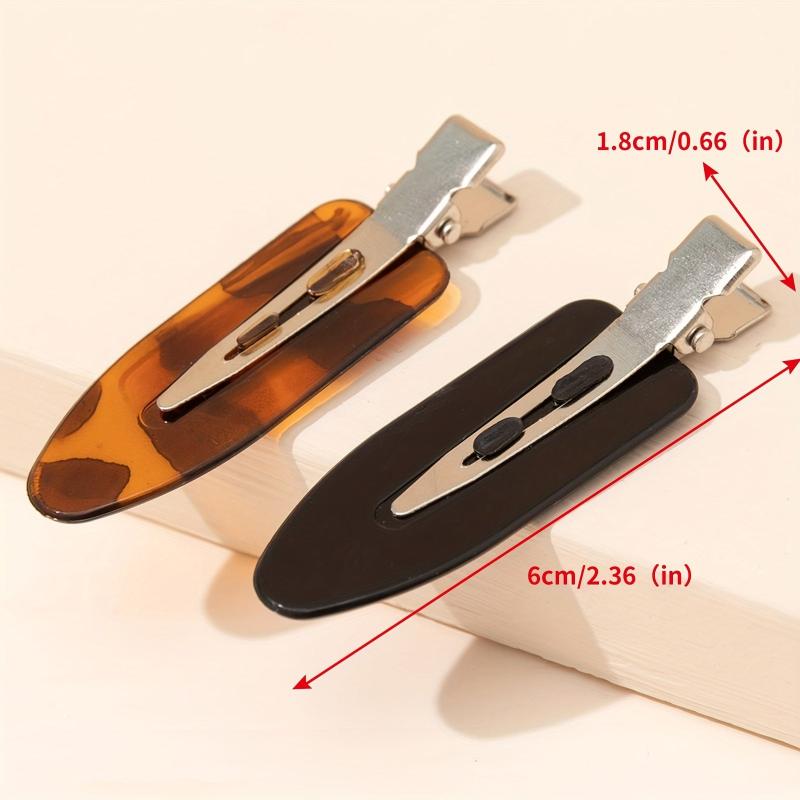 10pcs Leopard Pattern Duck Billed Hair Clip for Salon Hair Style